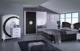 Dormitor Antalia black/white